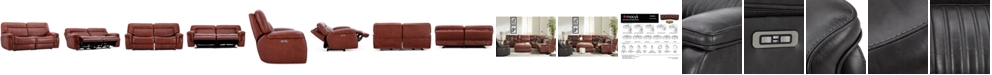 Furniture Thaniel 2-Pc. Leather Sofa with 2 Power Recliners, Created for Macy's